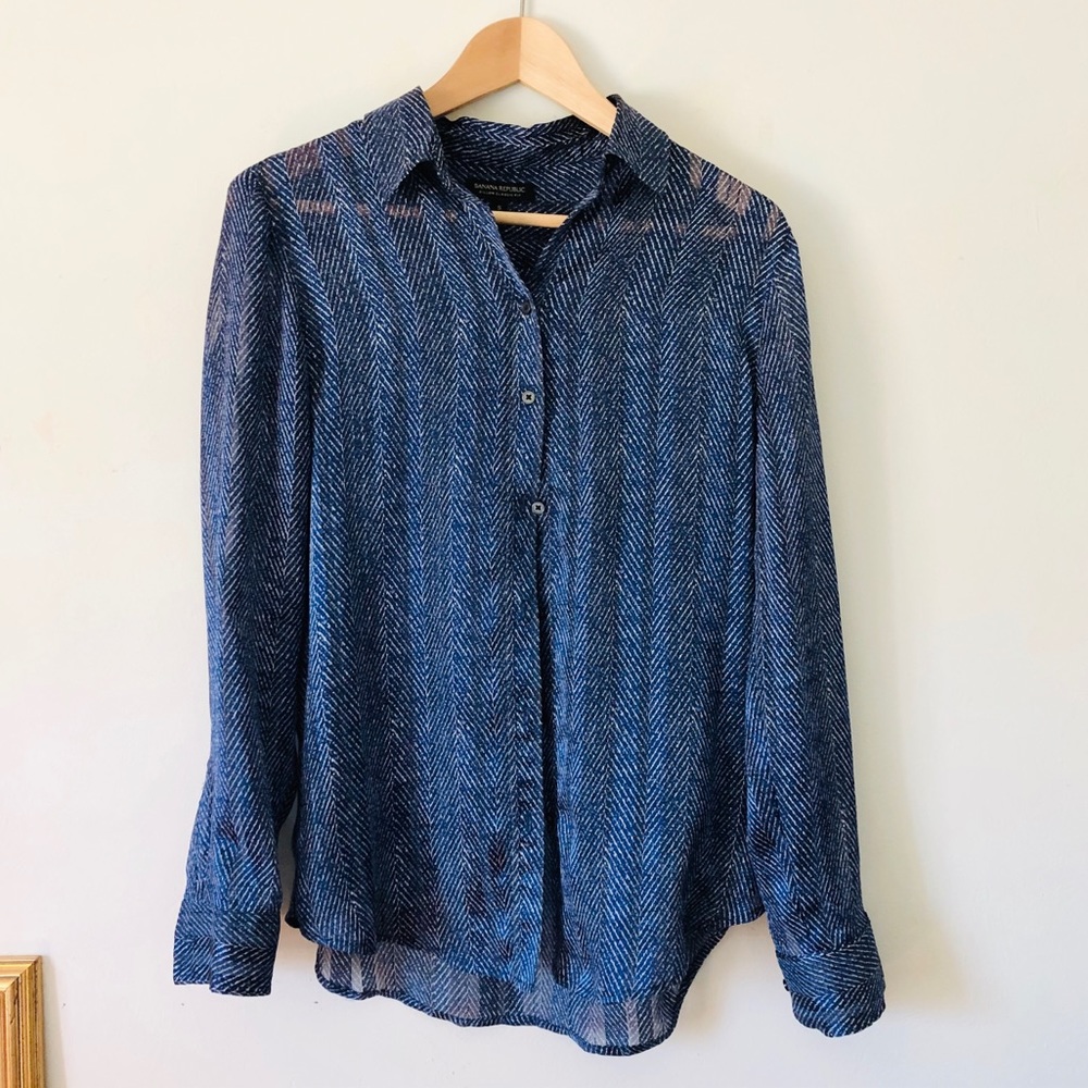 BR Indigo Blue Dress Shirt
